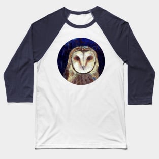 Nocturnal Barn Owl Baseball T-Shirt